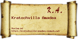 Kratochvilla Amadea névjegykártya
